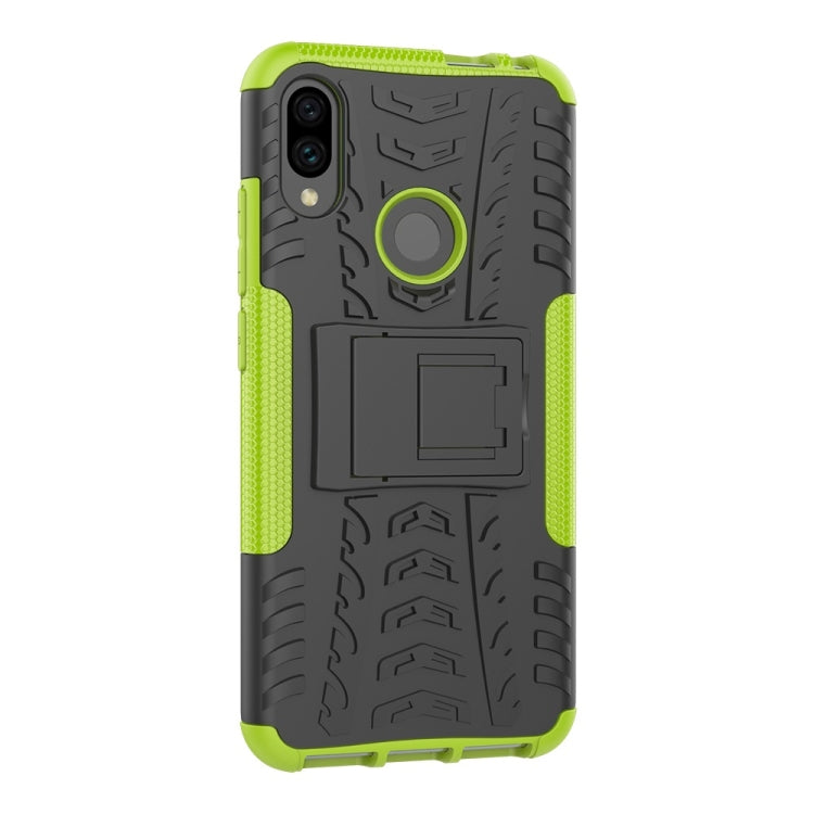 Tire Texture TPU+PC Shockproof Phone Case for Xiaomi Redmi Note 7, with Holder