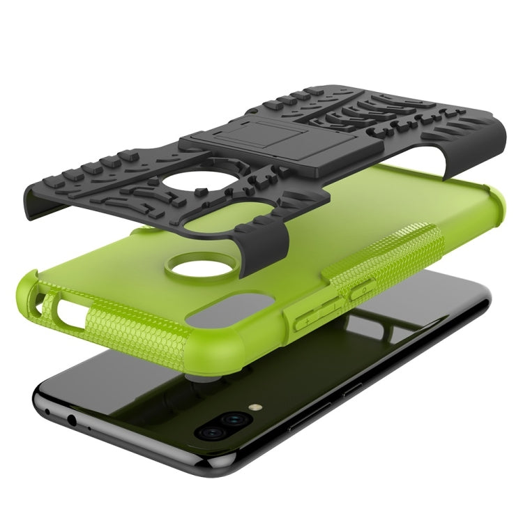 Tire Texture TPU+PC Shockproof Phone Case for Xiaomi Redmi Note 7, with Holder