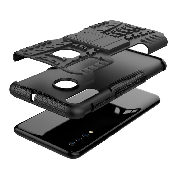 Coque antichoc en TPU et PC texturée pour Galaxy A50 / A20 / A30, avec support, pour Galaxy A50
