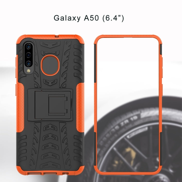 Coque antichoc en TPU et PC texturée pour Galaxy A50 / A20 / A30, avec support, pour Galaxy A50