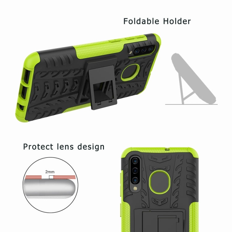 Coque antichoc en TPU et PC texturée pour Galaxy A50 / A20 / A30, avec support, pour Galaxy A50