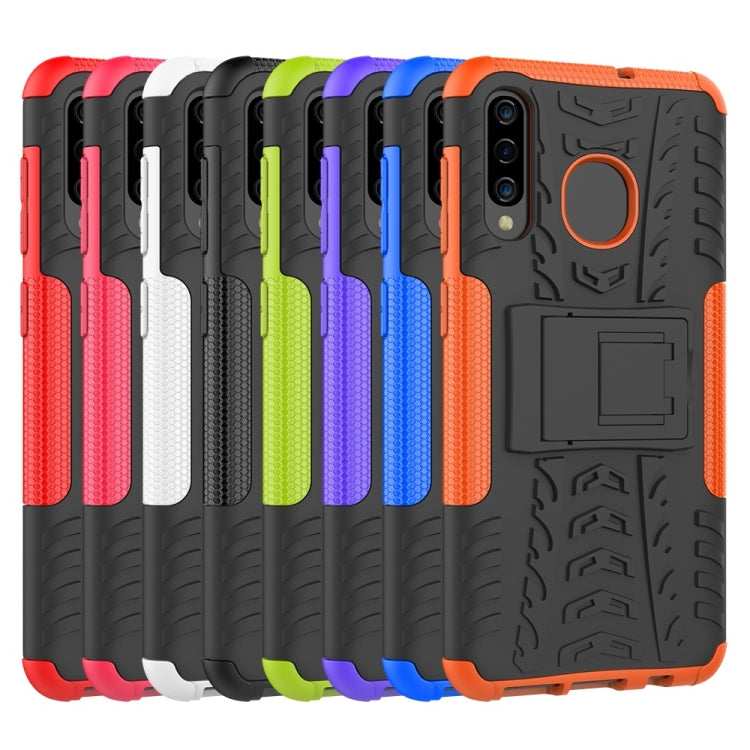Coque antichoc en TPU et PC texturée pour Galaxy A50 / A20 / A30, avec support, pour Galaxy A50