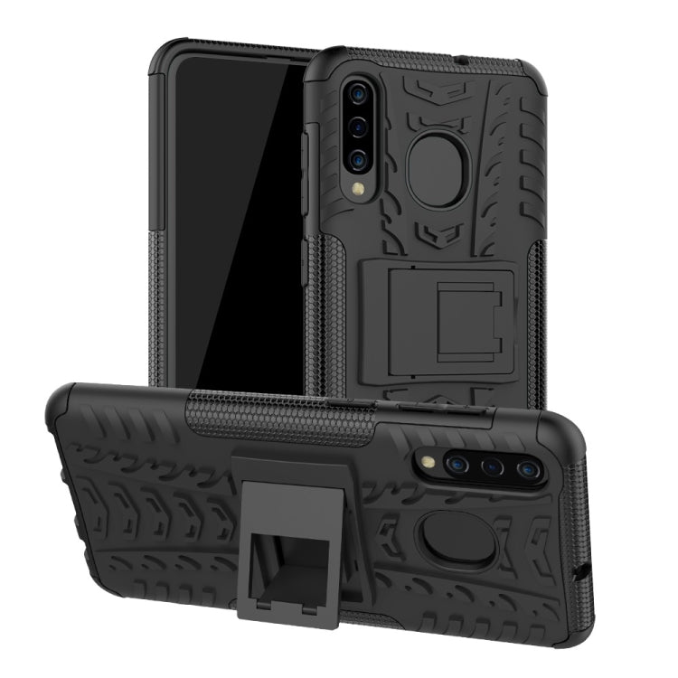 Coque antichoc en TPU et PC texturée pour Galaxy A50 / A20 / A30, avec support, pour Galaxy A50