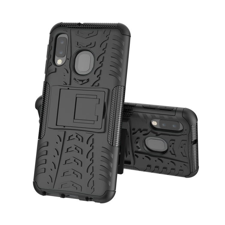 Coque antichoc en TPU et PC texturée pour Galaxy A20e/A10e, avec support, pour Galaxy A20e