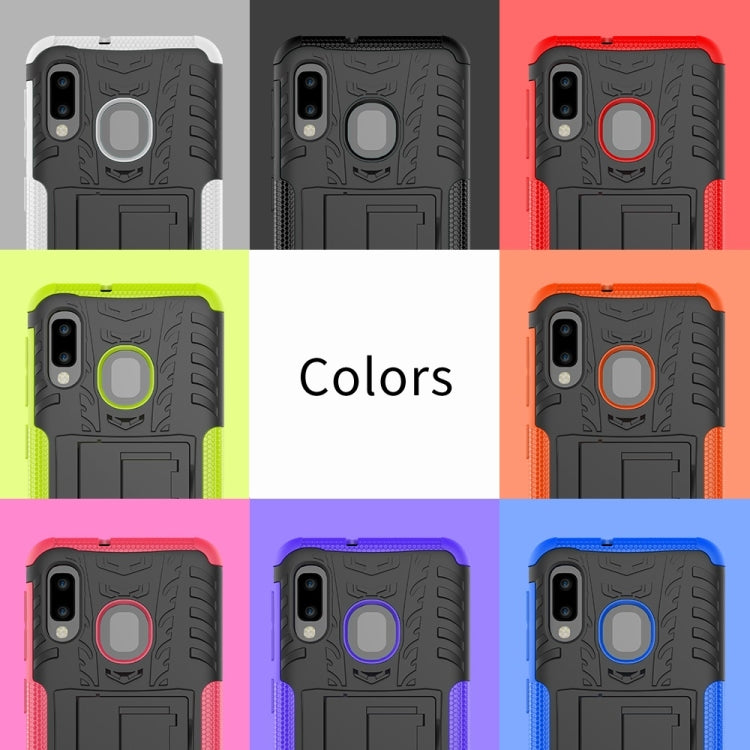 Coque antichoc en TPU et PC texturée pour Galaxy A20e/A10e, avec support, pour Galaxy A20e