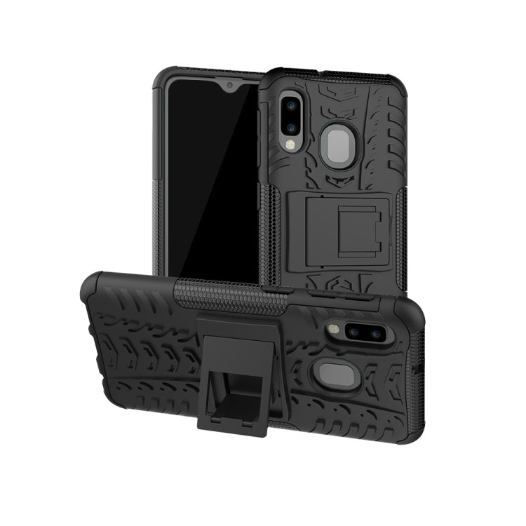 Coque antichoc en TPU et PC texturée pour Galaxy A20e/A10e, avec support, pour Galaxy A20e