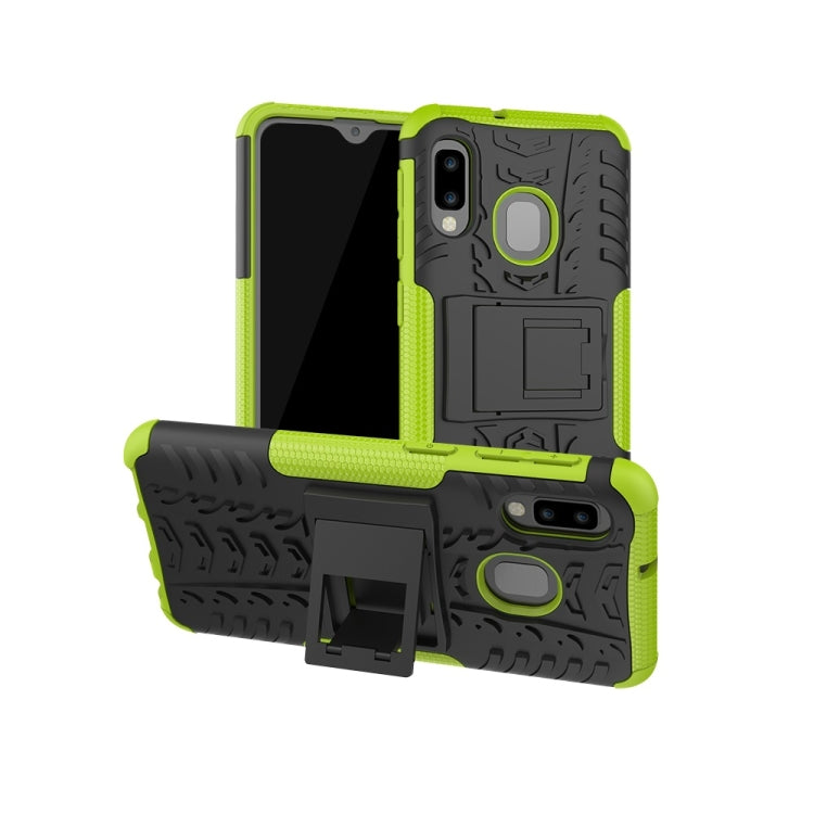 Coque antichoc en TPU et PC texturée pour Galaxy A20e/A10e, avec support, pour Galaxy A20e