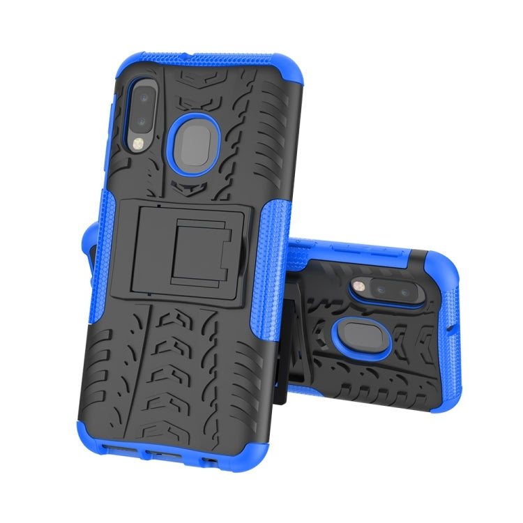Tire Texture TPU+PC Shockproof Case for Galaxy A20e / A10e, with Holder, For Galaxy A20e