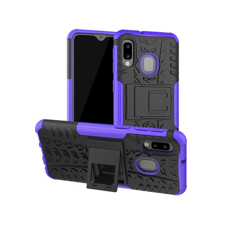 Coque antichoc en TPU et PC texturée pour Galaxy A20e/A10e, avec support, pour Galaxy A20e