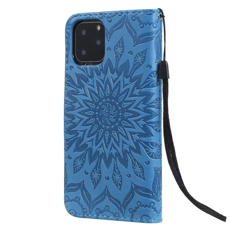 For iPhone 11 Pro Pressed Printing Sunflower Pattern Horizontal Flip PU Leather Case , with Holder & Card Slots & Wallet & Lanyard, For iPhone 11 Pro