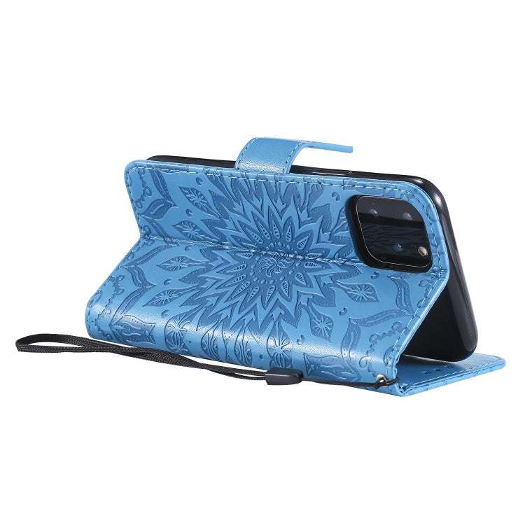 For iPhone 11 Pro Pressed Printing Sunflower Pattern Horizontal Flip PU Leather Case , with Holder & Card Slots & Wallet & Lanyard, For iPhone 11 Pro