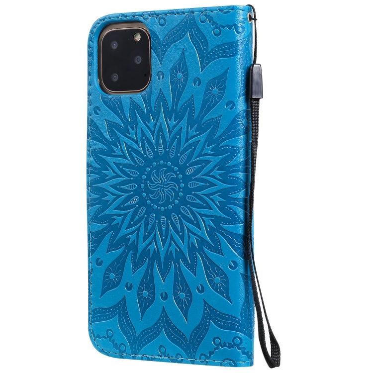 For iPhone 11 Pro Max Pressed Printing Sunflower Pattern Horizontal Flip PU Leather Case , with Holder & Card Slots & Wallet & & Lanyard, For iPhone 11 Pro Max