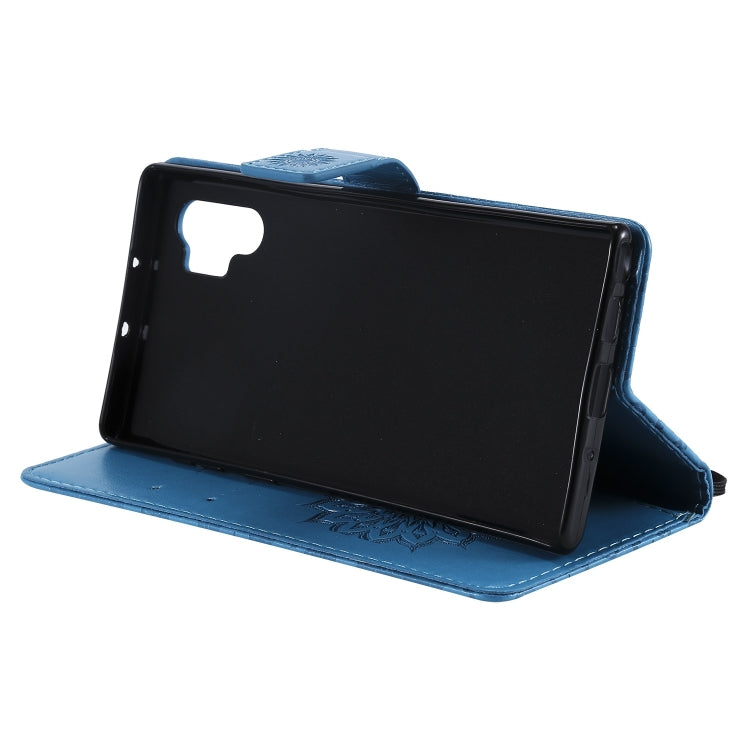 Pressed Printing Sunflower Pattern Horizontal Flip PU Leather Case for Galaxy Note 10+ / Note 10 Pro, with Holder & Card Slots & Wallet & Lanyard, For Galaxy Note 10+