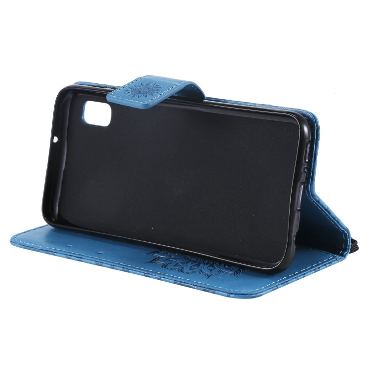 Pressed Printing Sunflower Pattern Horizontal Flip PU Leather Case for Galaxy A10e, with Holder & Card Slots & Wallet & Lanyard, For Galaxy A10e