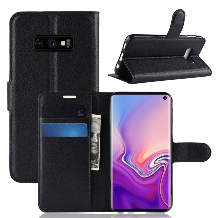 Litchi Texture Horizontal Flip Leather Case For Galaxy S10e, Galaxy S10e(Black)