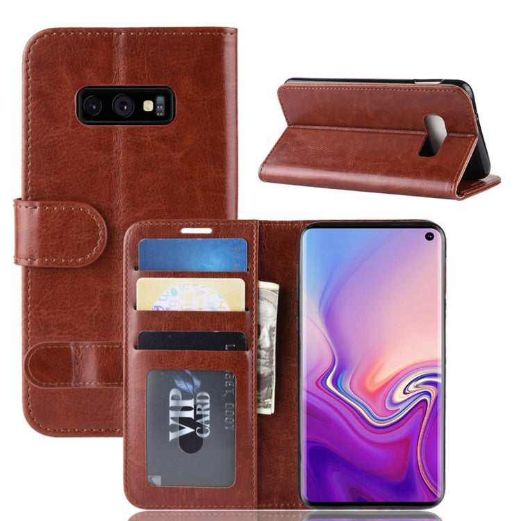 R64 Texture Horizontal Flip Leather Case For Galaxy S10e , For Galaxy S10e