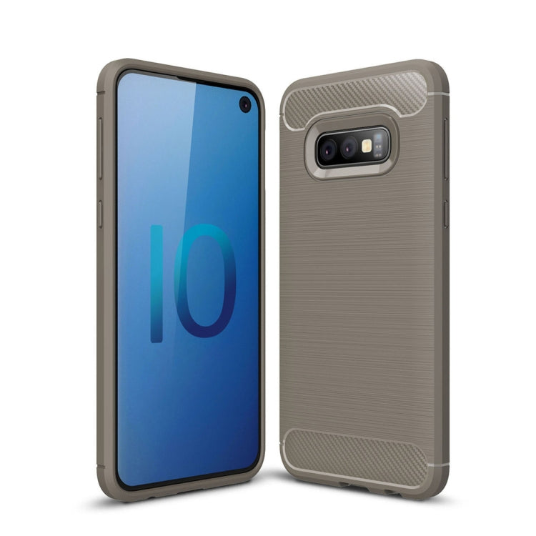 Brushed Texture Carbon Fiber TPU Case for Galaxy S10e, For Galaxy S10e （Black）, For Galaxy S10e, For Samsung Galaxy S10e, Galaxy S10e (Brushed Texture)