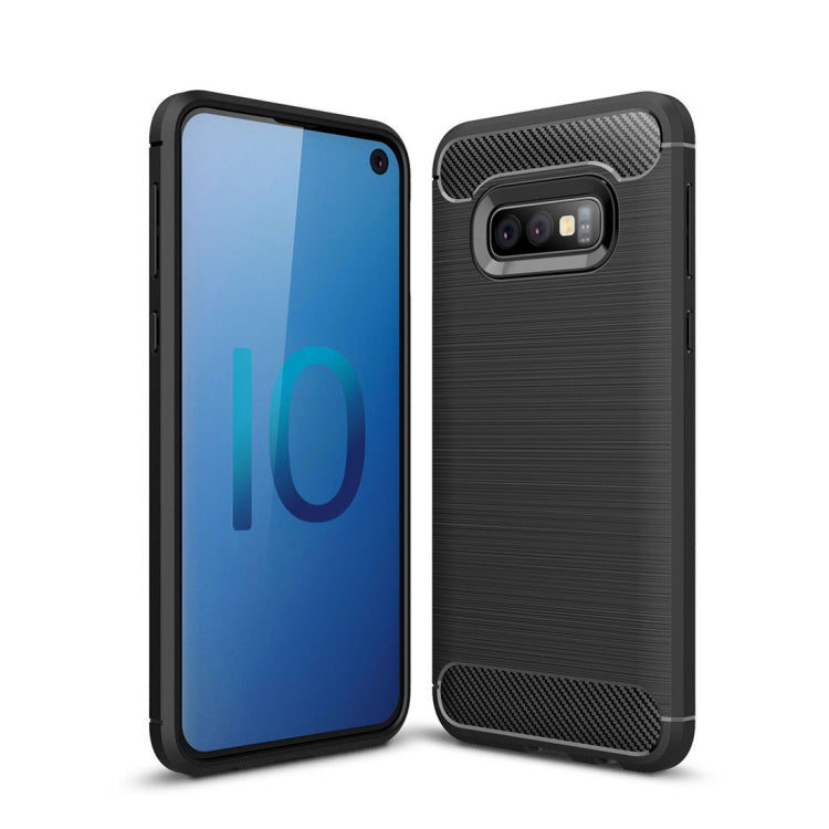 Brushed Texture Carbon Fiber TPU Case for Galaxy S10e, For Galaxy S10e （Black）, For Galaxy S10e, For Samsung Galaxy S10e, Galaxy S10e (Brushed Texture)