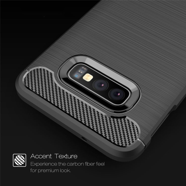Brushed Texture Carbon Fiber TPU Case for Galaxy S10e, For Galaxy S10e （Black）, For Galaxy S10e, For Samsung Galaxy S10e, Galaxy S10e (Brushed Texture)