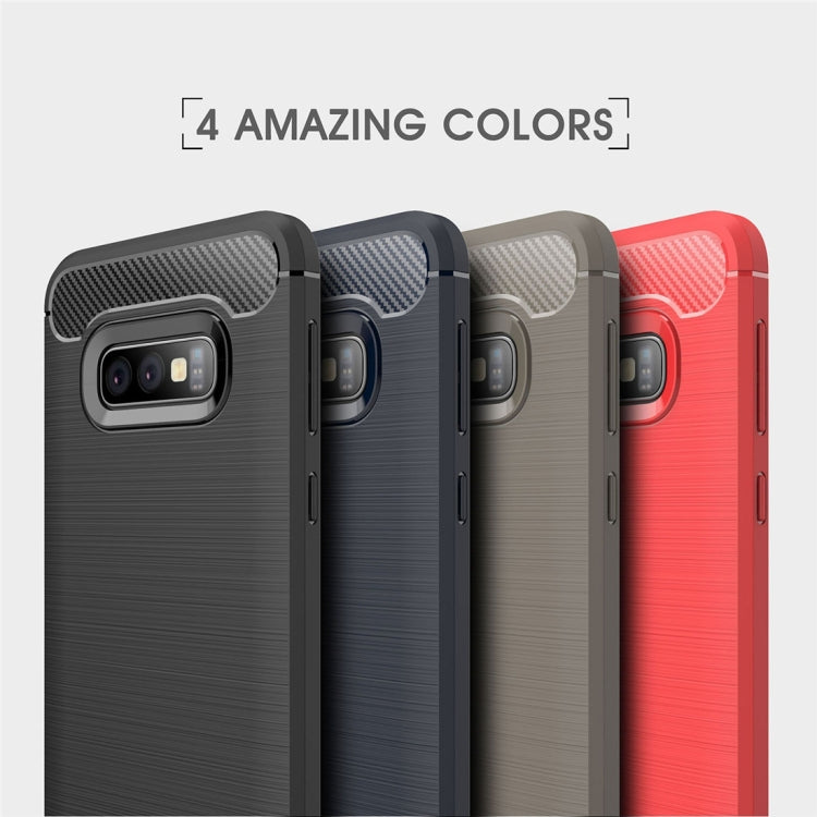 Brushed Texture Carbon Fiber TPU Case for Galaxy S10e, For Galaxy S10e （Black）, For Galaxy S10e, For Samsung Galaxy S10e, Galaxy S10e (Brushed Texture)