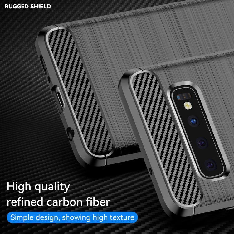 Brushed Texture Carbon Fiber TPU Case for Galaxy S10, For Galaxy S10, For Samsung Galaxy S10