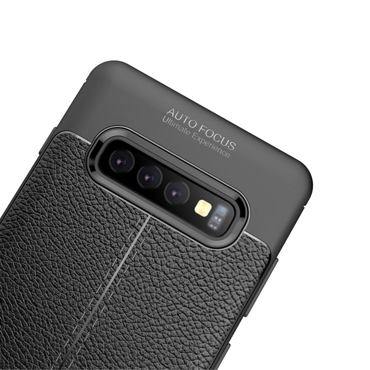 Litchi Texture TPU Shockproof Case for Galaxy S10+, For Galaxy S10+
